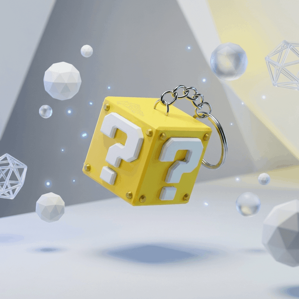 Buy Question Block Keychain - 3D printed gaming online India