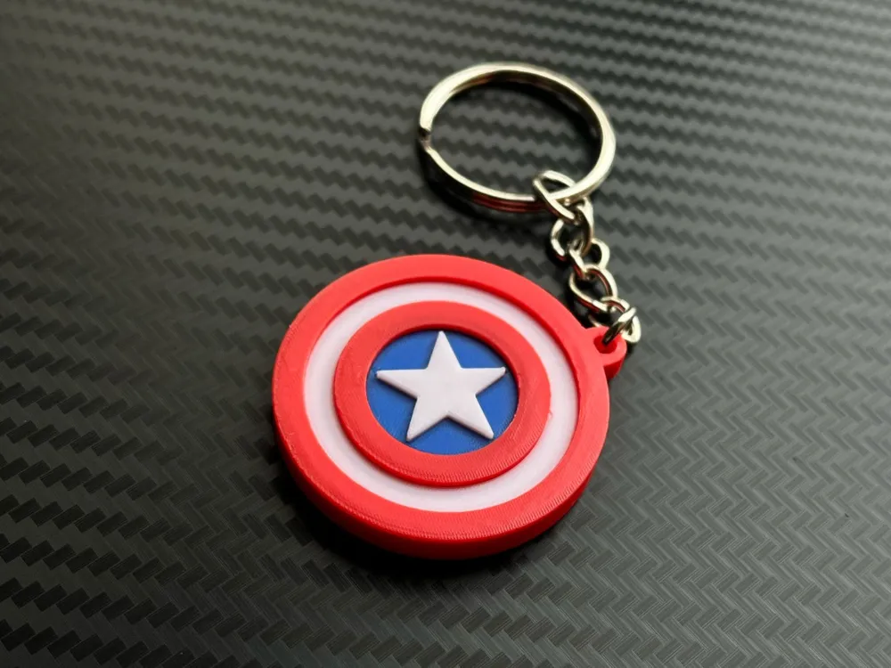 Buy Captain America Shield Keychain - 3D printed gaming online India