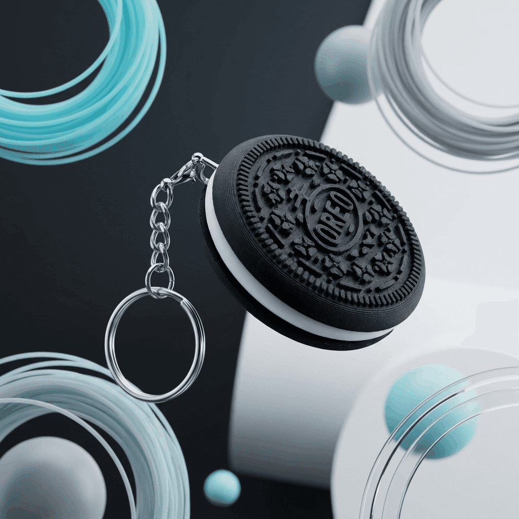 Buy Oreo Cookie Keychain - 3D printed keyrings online India
