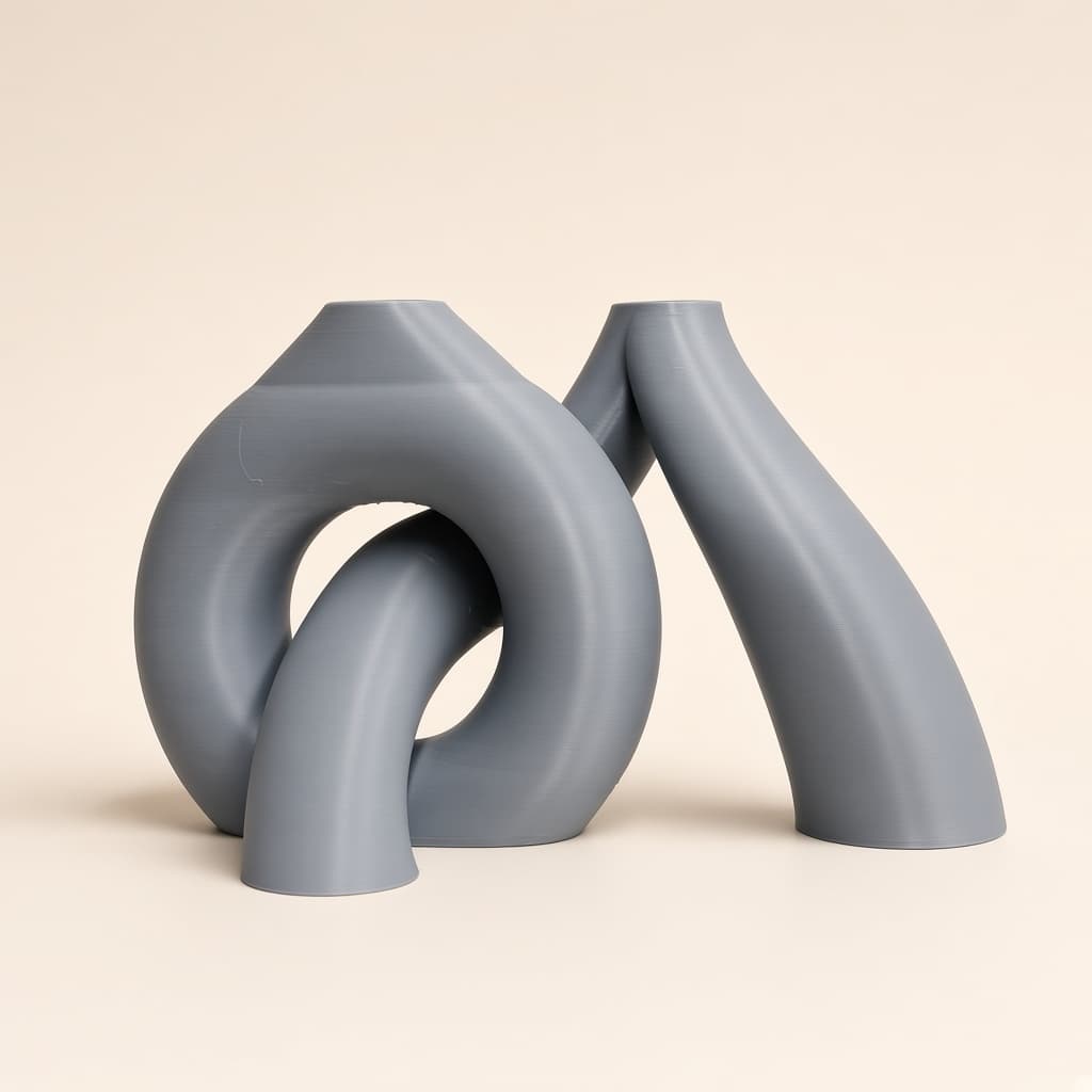 Buy Abstract Twisted Loop Sculpture - 3D printed home-decor online India