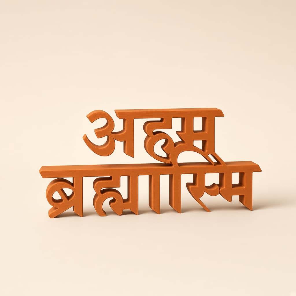 Buy Aham Brahmasmi Wall Sign - 3D printed pooja-decor online India