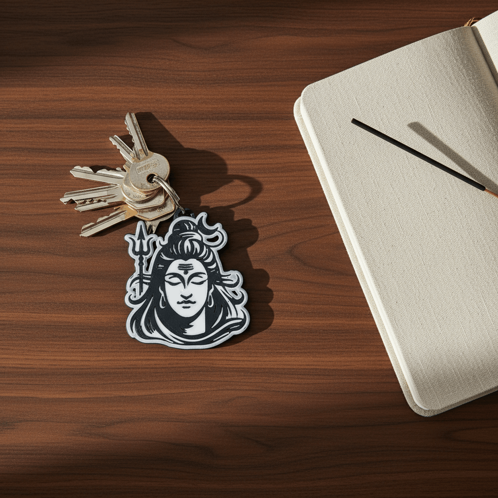 Mahadev Face Keychain